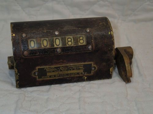 RARE BRASS FACED VEEDER ROOT COUNTER ODOMETER 5 DIGIT ANTIQUE MODEL A-148