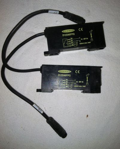 Lot of 2  banner sensors d12sn6fpq 10-30vdc for sale