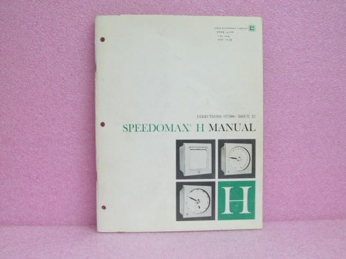 Leeds &amp; Northrup Manual Speedomax H Recorder Directions Man. w/Schem., Issue 12