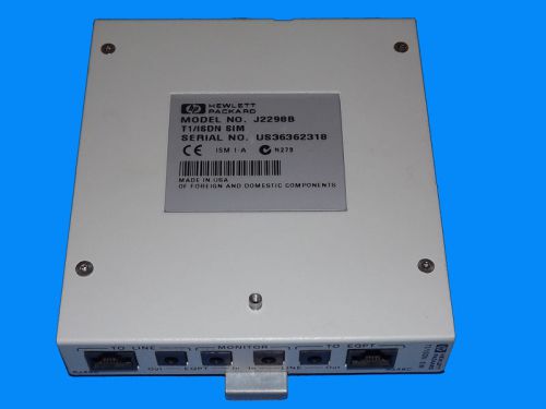 Agilent HP J2298B T1 ISDN SIM Simulate / Monitor Interface Advisor Module