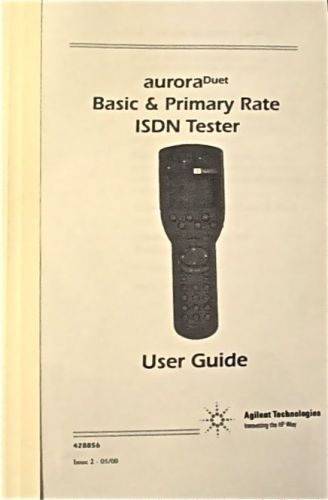 Agilent Aurora Duet ISDN Tester Manual (HP/Hewlet Packard/Trend Communications)