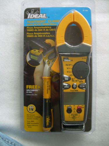 Ideal 61-765 660a ac/dc tightsight® clamp trms meter bonus voltaware 61-025 new for sale