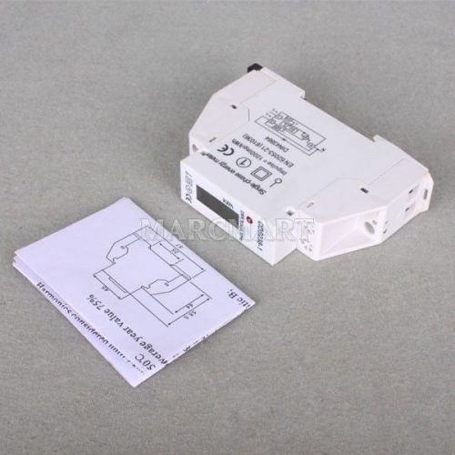 Free Shipping NEW LCD Class 1 Single-Phase Electrical Energy Meter 1000imp/kWh