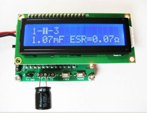 Digital led transistor tester + frequency +thermometer + esr meter + inductance for sale