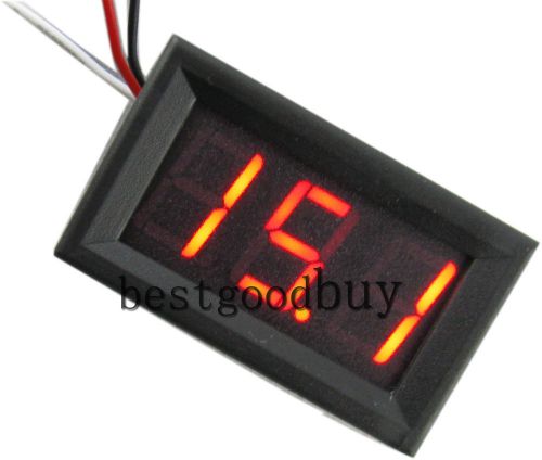 3 digits 0.56&#034; 3-wire DC0-30V red digital voltmeter DC4-30V powered DC voltmeter