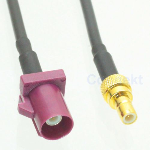 Fakra SMB D 4004 male plug to SMB male 6&#034; RG174 pigtail cable GSM antenna