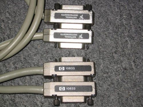 Two National Instruments 763061-02 GPIB Cables 6 feet (2.1m) TESTED! IEEE-488