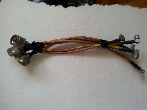 6 pcs Suhner Teflon Silver  coat cables  with suhner connectors ~25-28cm