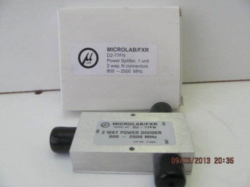 Microlab/fxr d2-77fn 800-2500 mhz 2-way power splitter coaxial rf n conn. for sale