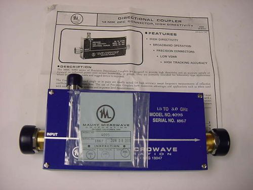 Maury Microwave 4095 Precision High Directivity Directional Coupler 1.5-3.0 Ghz