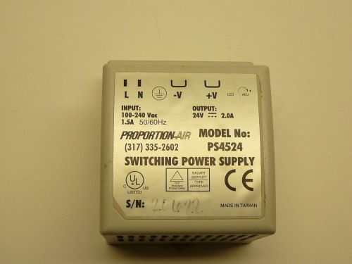 Proportion air power supply, 24 volt output, 2 amp ps4524 for sale