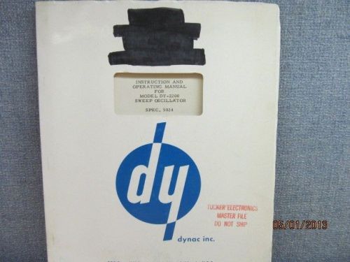 Agilent/hp dy 2200 sweep oscillator instruction operating manual/schematics 5-up for sale