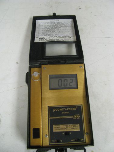 EDL Digital Pyrometer Pocket Probe -120 - 1000F J Thermocouples DF15