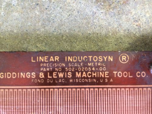 Giddings &amp; Lewis Linear Inductosyn Precision Scale