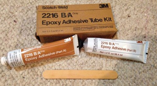 3m scotch-weld 2216 b/a gray epoxy adhesive tube kit brand new great value for sale