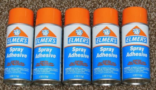 5 New ELMER&#039;S SPRAY ADHESIVE 4-oz Cans Glue E-452