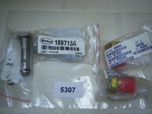 (5307) Lot of 4 Nordson Filter Housings, Inline Filters 169713A 323056G