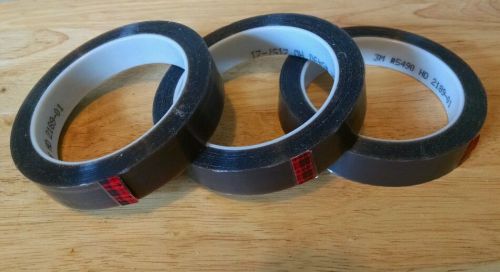 3 Rolls 3M #5490 PTFE Extruded Film Tape, 3/4&#034; in. x 36 yds each