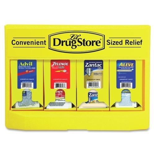 LIL&#039; DRUGSTORE 71613 Medicine Dispenser 4 Meds Singledose Yellow