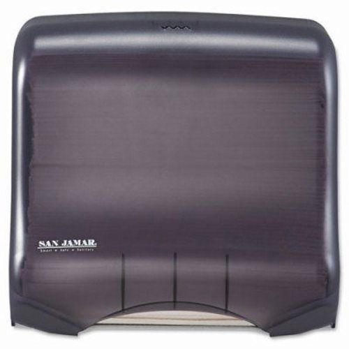 San jamar classic mini c-fold &amp; multifold towel dispenser, black (sjmt1750tbkrd) for sale