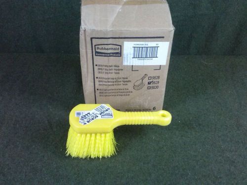 Rubbermaid 9b29 8&#034; utility scrub brush yellow box of 6 new for sale