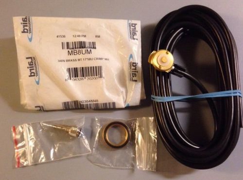 Laird Antenna Cable 17 Feet +Mini End + Button Radio Antenna Cable 3/4 In Brass