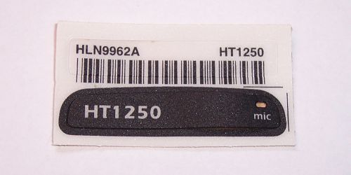 Motorola HT1250 Radio Front Name Plate Decal Escutcheon
