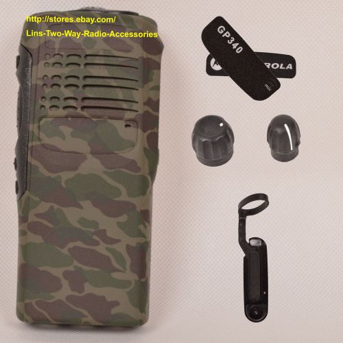Camouflage replacement housing case for motorola gp340(ribbon cable+speaker+mic for sale