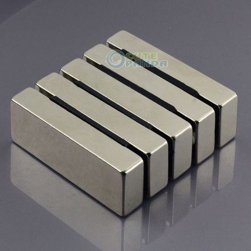 5pcs Super Strong Magnet Block Cuboid 60*20*10mm Rare Earth Neodymium N50 Grade