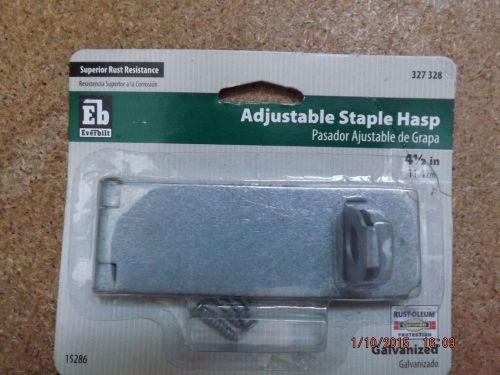Everbilt Hardware 4-1/2-Inch Adjustable Staple Safety Hasp  Galvanized