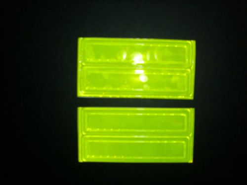 LIME/YELLOW REFLECTIVE REFLEXITE DECAL 1 X4  INCH  STRIPS Package of 4