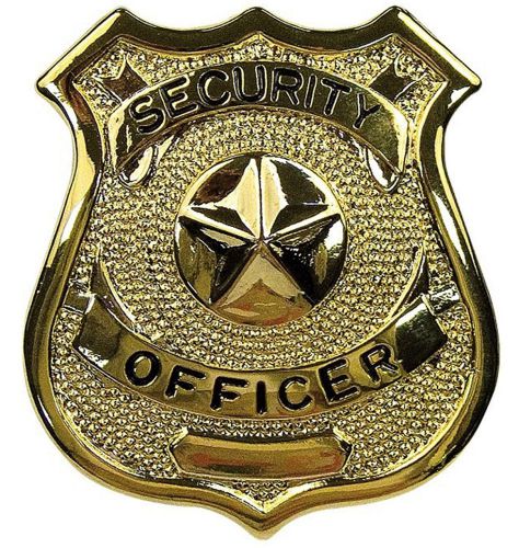 Gold Plated Security Officer Badge 1905