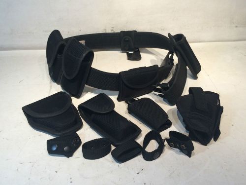 Hero&#039;s pride ballistic duty gear security/pd belt w/ lot of holsters 1208 sz 40 for sale