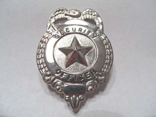 Security Officer Badge Silver Tone New
