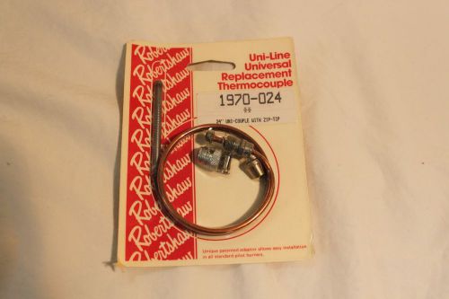 NOS Uni-Line Robertshaw Universal Replacement Thermocouple 24&#034; #1970-024