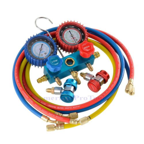 A/c manifold gauges set diagnostic &amp; service tool used for r134a, r404a, r407c for sale