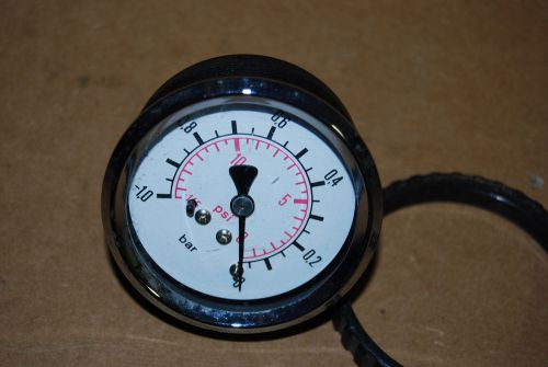 Vacuum Gauge Analog 2 1/2&#034; hole mount  -0 to -14.5 PSI/BAR  6mm quick connect
