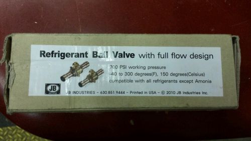 Jb-refrigeration 1/2  ball valve with flow design-v34501 for sale