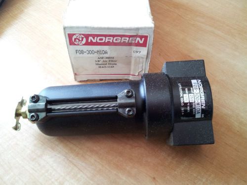 Norgren ASF-300M 3/8&#034; Air Filter Manual Drain F08-300-M1DA