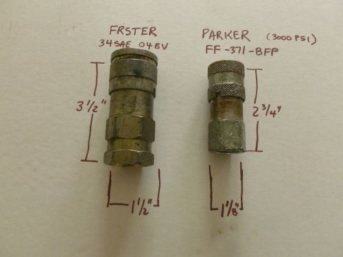 Parker ff series ff-371-8fp rv quick coupling female coupler hydraulic + extra&#039;s for sale