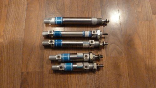 Lot of 5 festo  dbl acting cylinders  new old stock (stage props) for sale