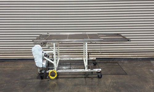 42” x 84” long conveyor with food grade ss wire mesh belting for sale