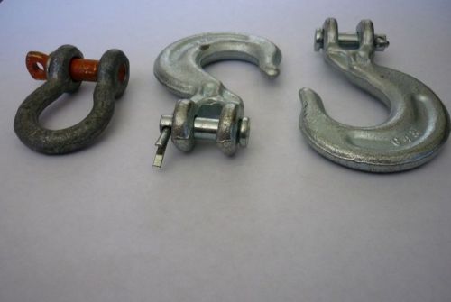 2 NEW CLEVIS RIGGING HOOKS AND SHACKLE CM _ G 43