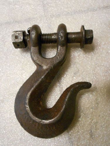 3/8&#034; vintage forged clevis grab hook for sale