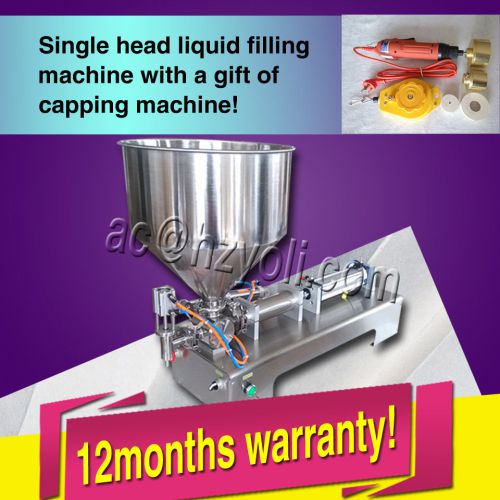 with capper single head automatic liquid cream sauce filling machine 10-300ML