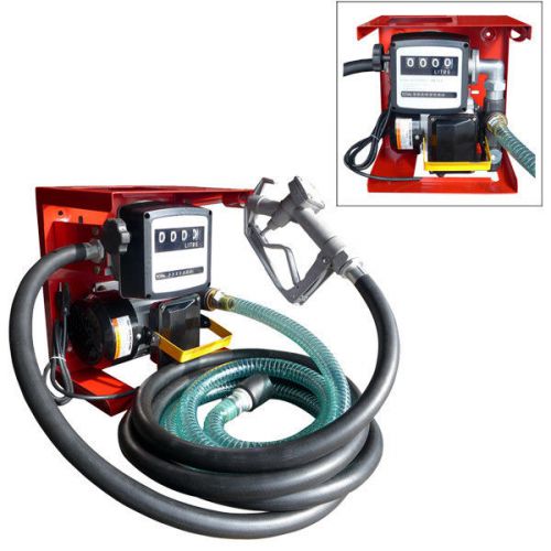 New Gasoline Transfer Pump Meter and 12&#039; Hose,Gas,Diesel Fuel ,Oil,Pump 20 GPM