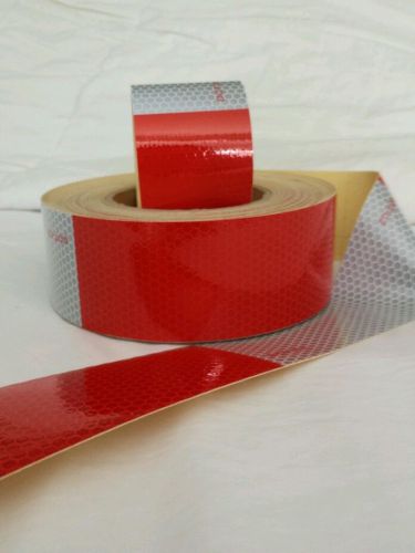 15 Strips -6&#034; X 6&#034; Red / White Pattern DOT-C2 Reflective Conspicuity Tape