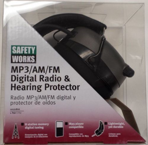 Safety Works 10121816 MP3/AM/FM Digital Radio Ear Muffs - NEW