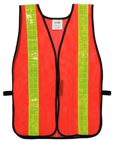 Cordova v120l mesh vest 2-inch reflective tape  velcro closure  orange  large for sale