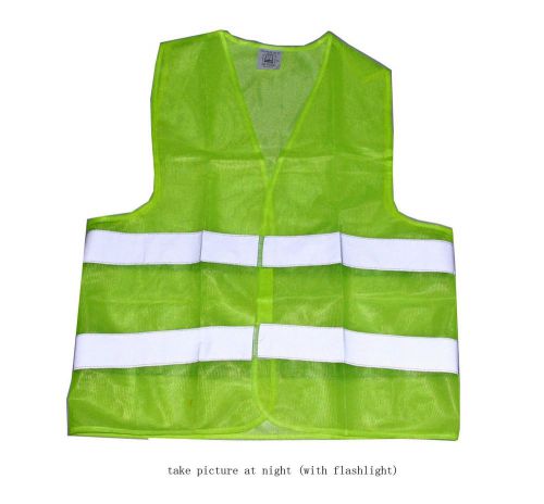 Reflective safety vest yellow w/ 2&#034; strips for construction traffic &amp; warehouse for sale